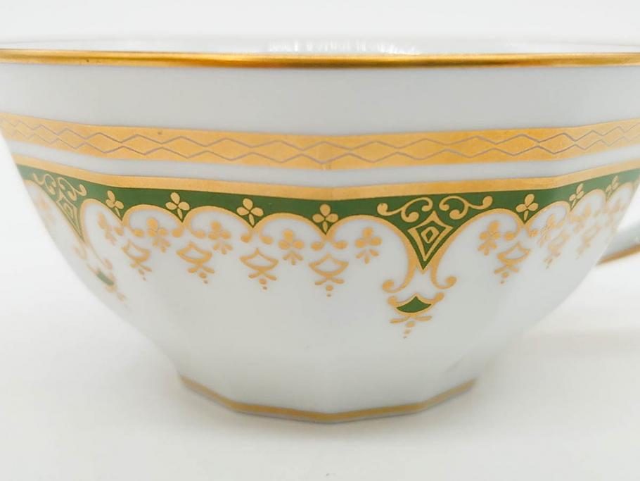 フランス　BERNARDAUD(ベルナルド)　LIMOGES(リモージュ)　気品あるデザインが魅力的なティーカップ&ソーサー8客セット(C&S、洋食器)(R-076821)