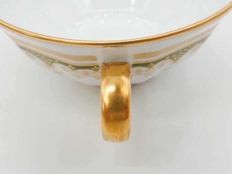 フランス　BERNARDAUD(ベルナルド)　LIMOGES(リモージュ)　気品あるデザインが魅力的なティーカップ&ソーサー8客セット(C&S、洋食器)(R-076821)