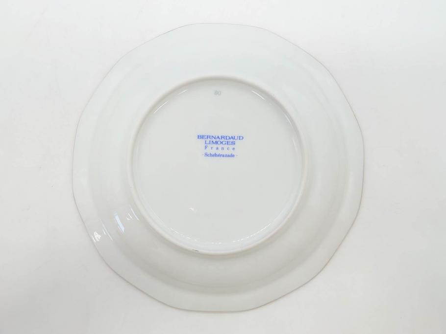 フランス　BERNARDAUD(ベルナルド)　LIMOGES(リモージュ)　気品あるデザインが魅力的なティーカップ&ソーサー8客セット(C&S、洋食器)(R-076821)
