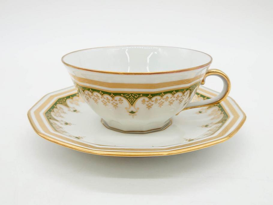 フランス　BERNARDAUD(ベルナルド)　LIMOGES(リモージュ)　気品あるデザインが魅力的なティーカップ&ソーサー8客セット(C&S、洋食器)(R-076821)