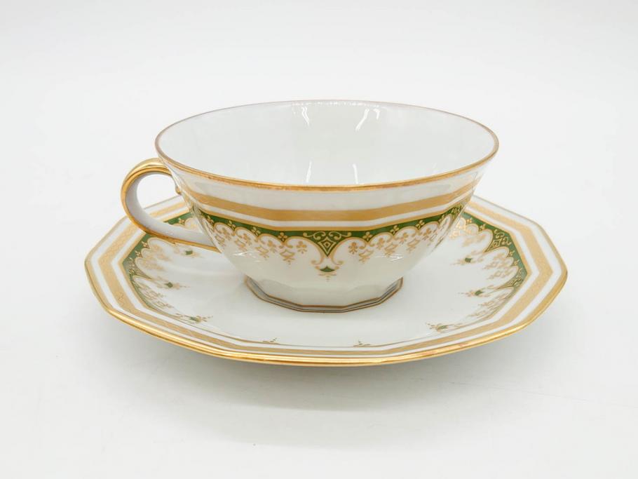 フランス　BERNARDAUD(ベルナルド)　LIMOGES(リモージュ)　気品あるデザインが魅力的なティーカップ&ソーサー8客セット(C&S、洋食器)(R-076821)