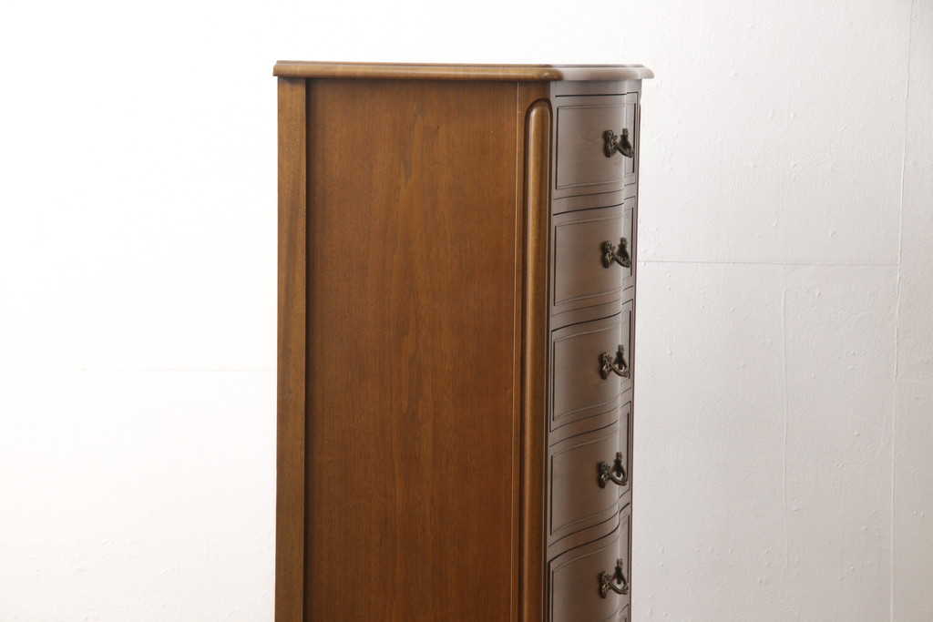 中古　DREXEL HERITAGE(ドレクセルヘリテイジ)　Touraine(ツーレイン)シリーズ　上品な佇まいのランジェリーチェスト(引き出し、サイドチェスト)(R-058446)