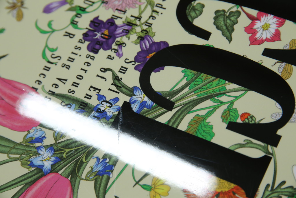 中古　超美品!!　GUCCI(グッチ)　Flora(フローラ)プリント　インテリアに映えるフォールディングメタルトレイ(サイドテーブル、花台、飾り台)(定価約25万7千円)(R-083321)