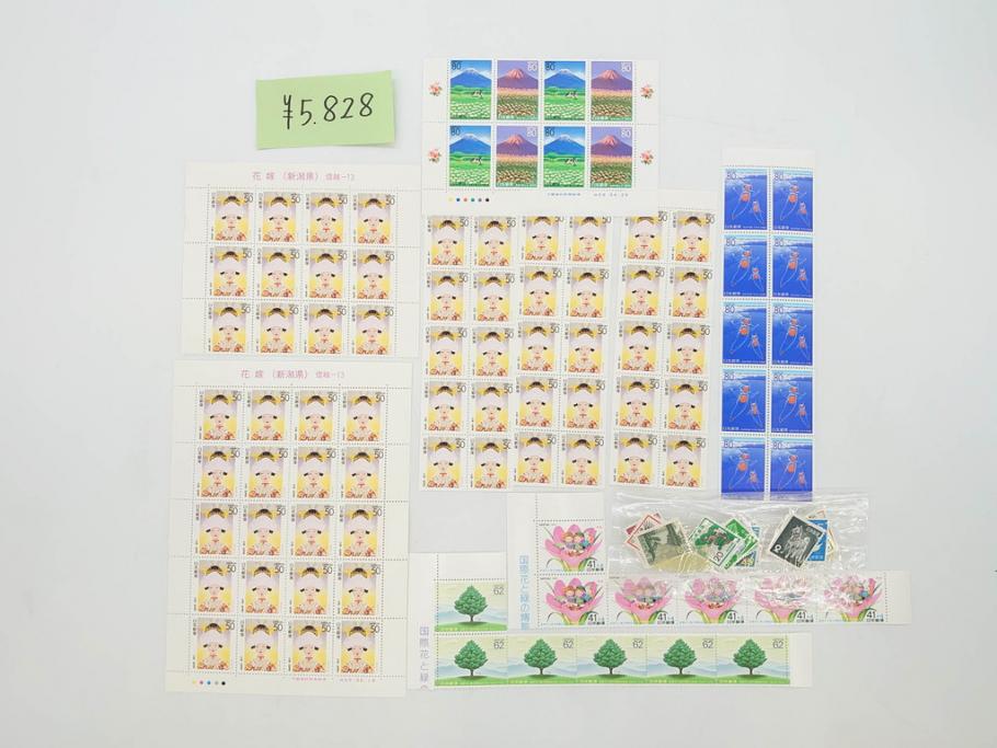 未使用切手　日本郵便　額面327,000円以上　切手まとめてセット(記念切手、切手帳、切手シート、バラ、切手コレクション、天皇陛下御即位二十年記念、手塚治虫、ふるさと切手、ミッフィー)(R-076856)