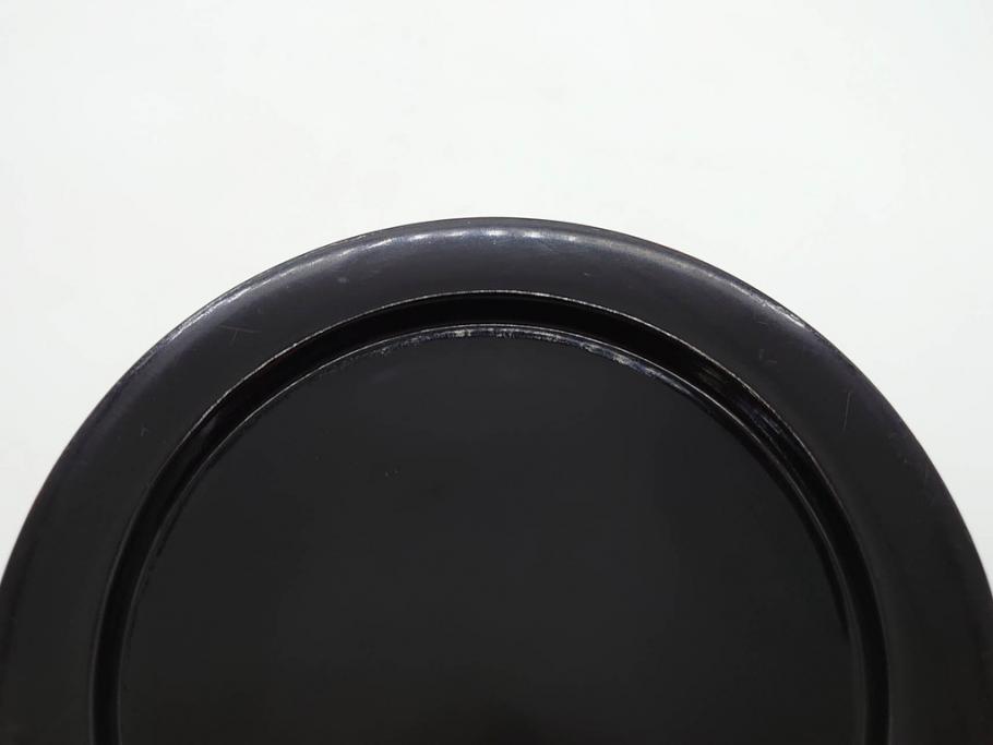 明治〜大正期　鶴松図　蒔絵　上品な和を演出する高杯(たかつき)(木製、菓子器、漆器、高月、盛器)(R-076861)