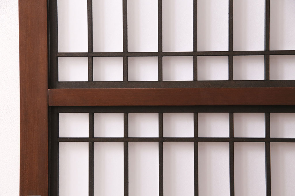 【オーダー注文・受注生産商品】ラフジュ工房オリジナル　大正ロマンの雰囲気漂う菱形模様の組子入り障子戸1枚(引き戸、格子戸、建具)