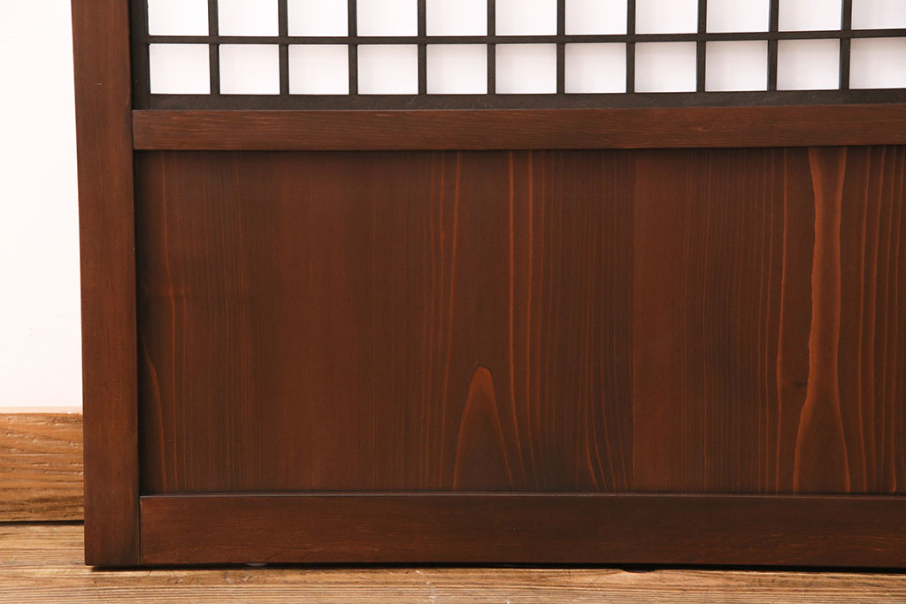 【オーダー注文・受注生産商品】ラフジュ工房オリジナル　大正ロマンの雰囲気漂う菱形模様の組子入り障子戸1枚(引き戸、格子戸、建具)