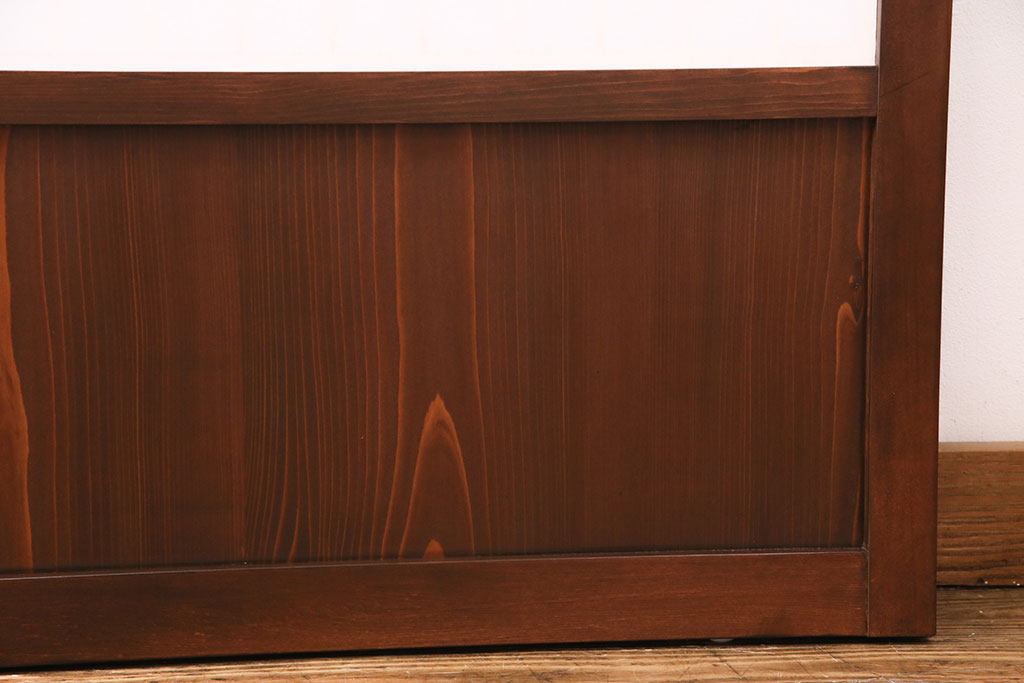 【オーダー注文・受注生産商品】ラフジュ工房オリジナル　大正ロマンの雰囲気漂う菱形模様の組子入り障子戸1枚(引き戸、格子戸、建具)