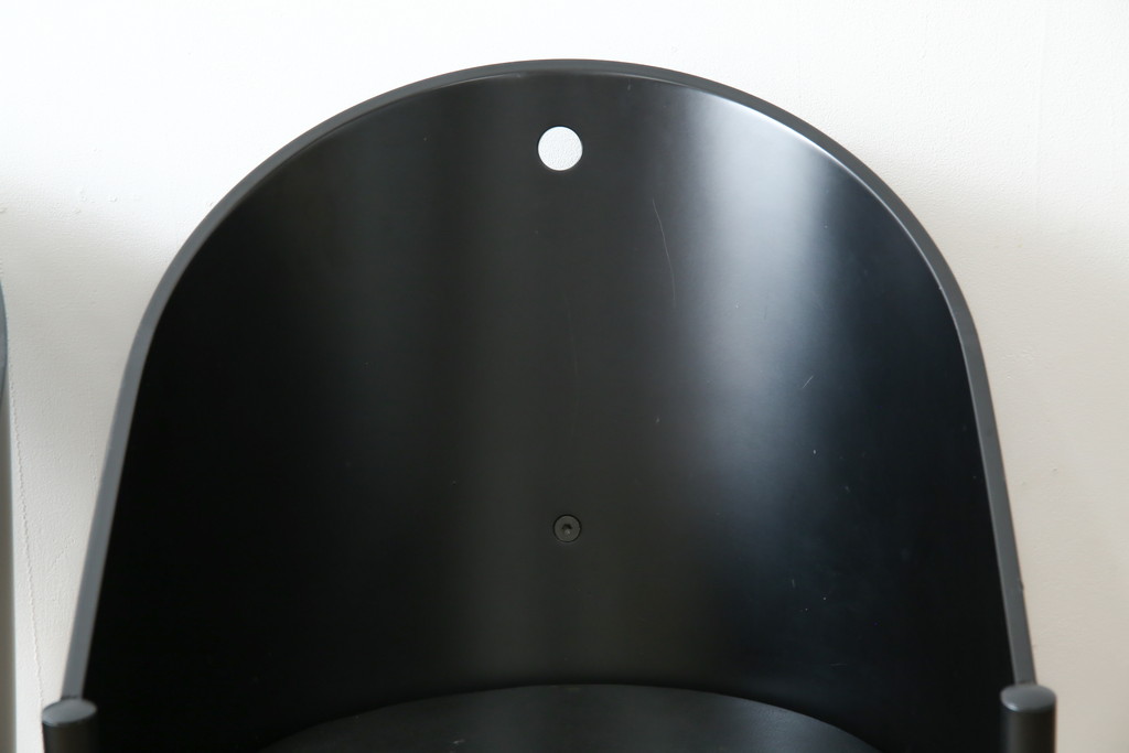 イタリアビンテージ　名作希少品!!　ドリアデ(Driade)　コステス(COSTES)　フィリップ・スタルク(Philippe Starck)デザイン　流線形のフォルムが美しいダイニングチェア2脚セット(椅子、イス、ヴィンテージ、バラ売り可能)(R-082289)