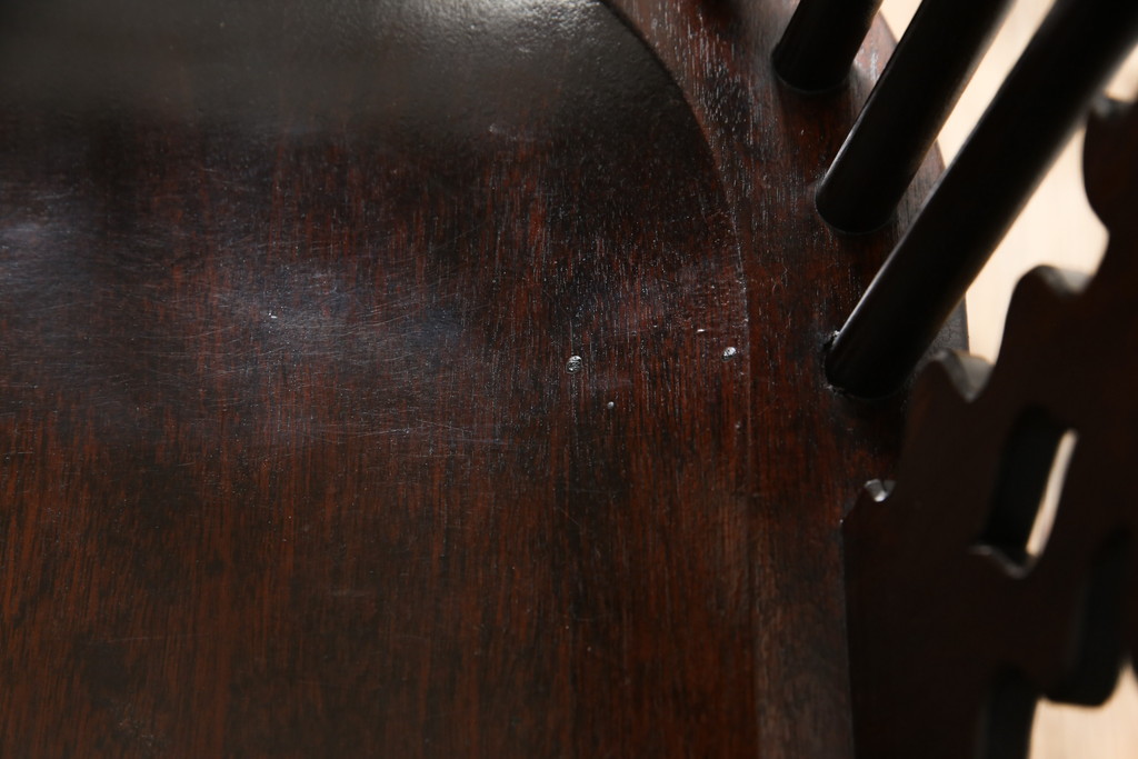 中古　美品　松本民芸家具　#44A型　洋風のクラシカルなデザインが美しいウィンザーチェア(定価約18万円)(アームチェア、椅子、イス、ウインザーチェア)(R-057900)