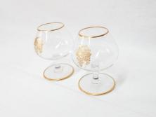 【骨董買取】フランス　Baccarat　オールドバカラ　金彩　Armagnac　アルマニャック　ブランデーグラス(葡萄、ぶどう、フルレッドクリスタルガラス、テーブルウェア)を買取りました。