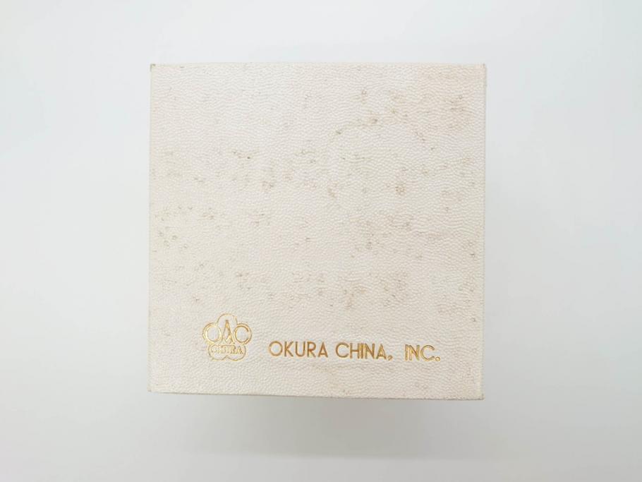 大倉陶園(OKURA、OAC)　フクロウ　ゴールドのデザインが優美な印象を与えるマグカップ(洋食器、箱付き、梟、リス)(R-070218)