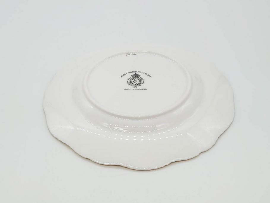 イギリス　ROYAL WORCESTER(ロイヤルウースター)　ペインテッドフルーツ　約20cm　一つ一つ丁寧に絵付けされた意匠が美しいプレート(ハンドペイント、箱付き、洋食器、皿)(R-070225)