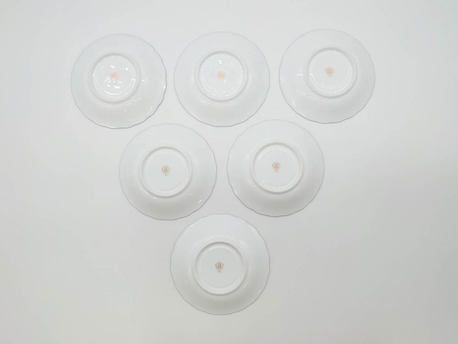 大倉陶園(OKURA、OAC)　カトレア　気品が感じられるティーカップ&ソーサー6客セット(洋食器、洋蘭、オーキッド)(R-070230)