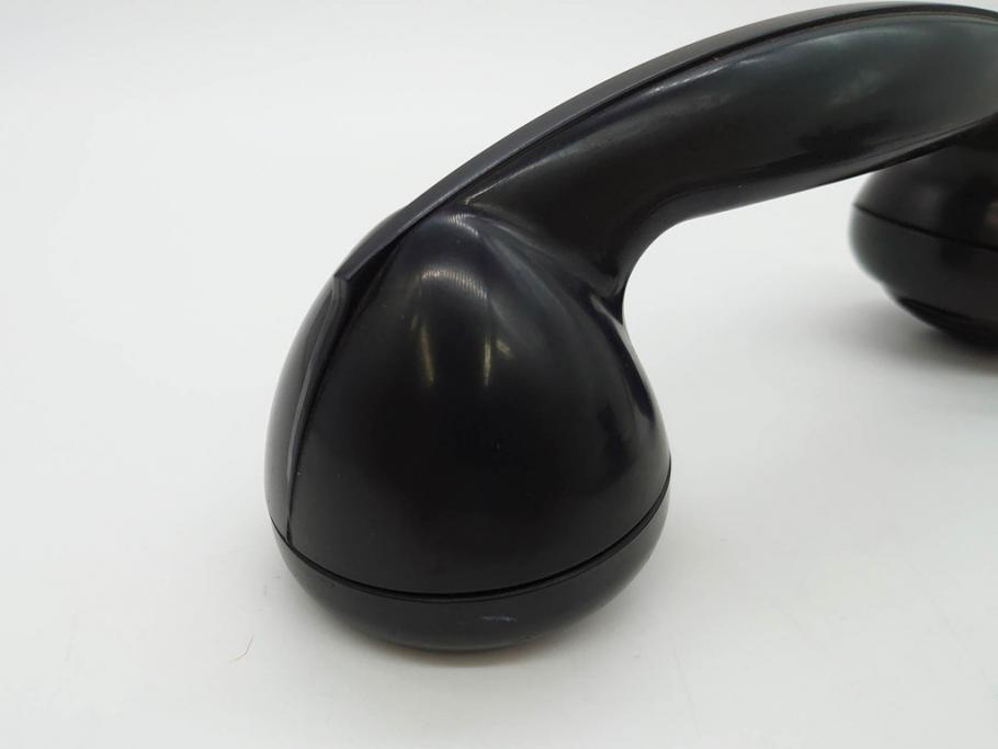 アメリカ　LONG DISTANCE TELEPHONE　レトロなデザインがお洒落なダイヤル式黒電話(電話機、USA、テレフォン)(R-076869)