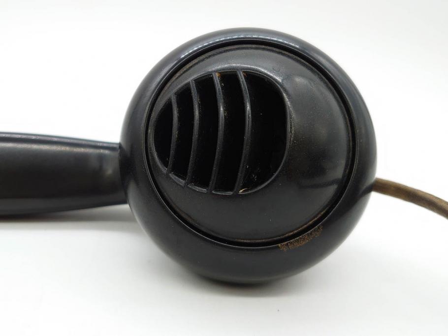 アメリカ　LONG DISTANCE TELEPHONE　レトロなデザインがお洒落なダイヤル式黒電話(電話機、USA、テレフォン)(R-076869)