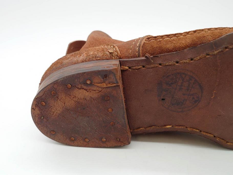 旧日本軍?　10文　24cm　編上靴(編み上げブーツ、陸軍、軍装品、軍靴、装備品、兵隊、軍隊物、アンクルブーツ)(R-076901)