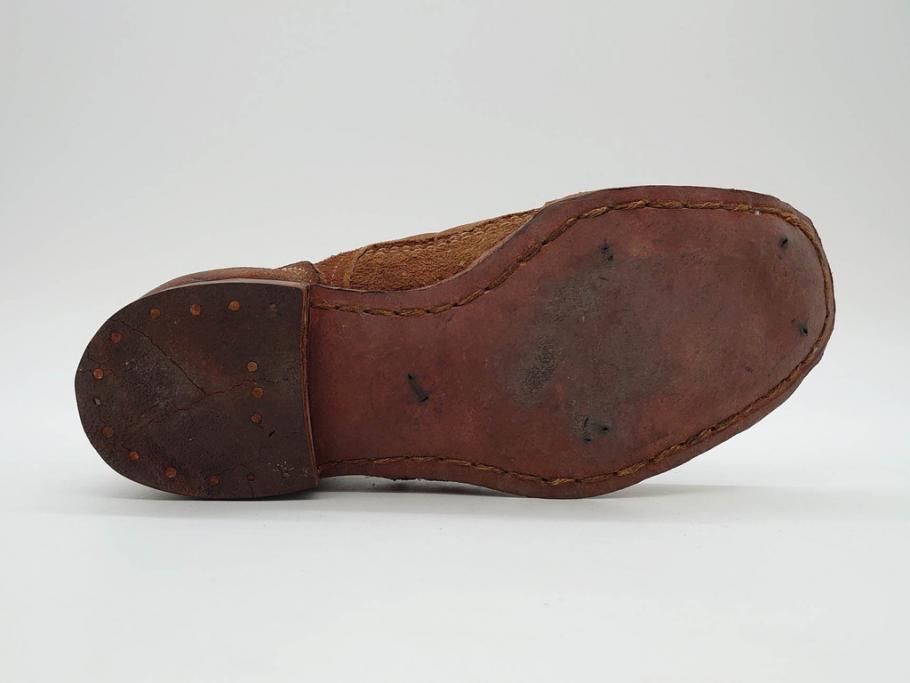 旧日本軍?　10文　24cm　編上靴(編み上げブーツ、陸軍、軍装品、軍靴、装備品、兵隊、軍隊物、アンクルブーツ)(R-076901)