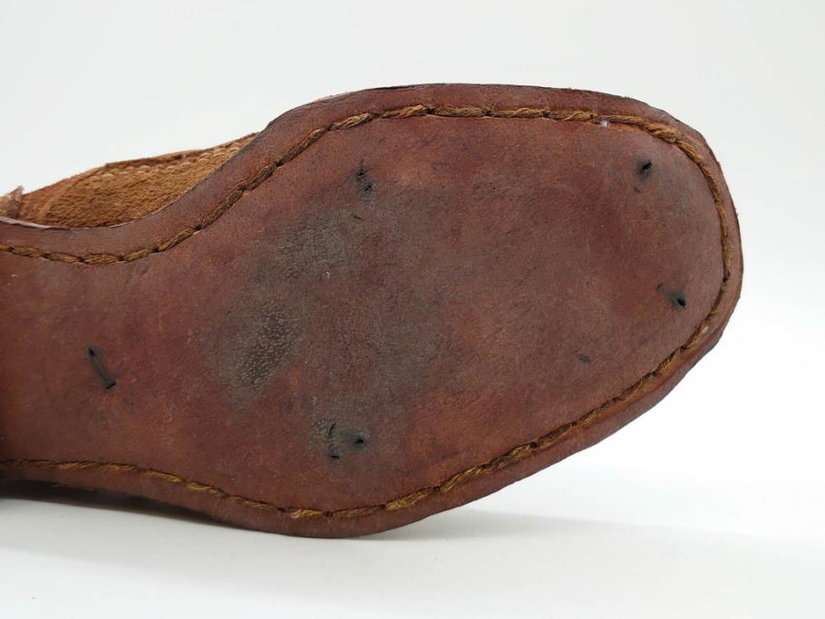 旧日本軍?　10文　24cm　編上靴(編み上げブーツ、陸軍、軍装品、軍靴、装備品、兵隊、軍隊物、アンクルブーツ)(R-076901)