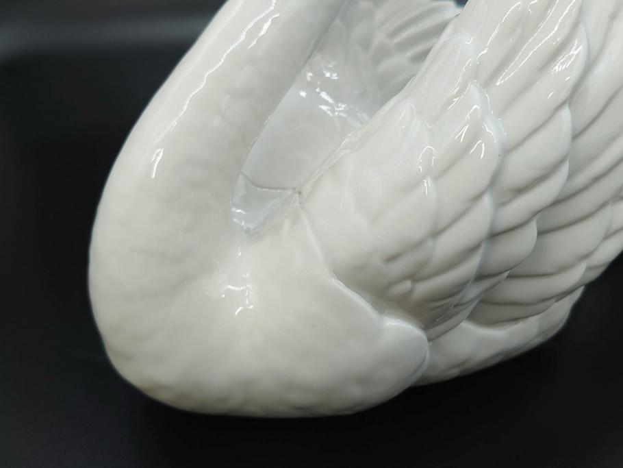 スペイン　リヤドロ　LLADRO　白鳥　フィギュリン(箱なし、陶器人形、置物、オブジェ、スワン、Swan)(R-076902)