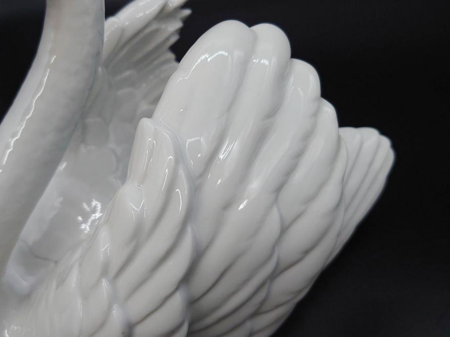 スペイン　リヤドロ　LLADRO　白鳥　フィギュリン(箱なし、陶器人形、置物、オブジェ、スワン、Swan)(R-076902)