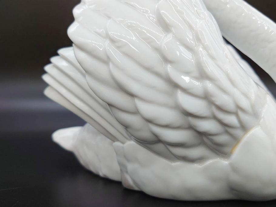 スペイン　リヤドロ　LLADRO　白鳥　フィギュリン(箱なし、陶器人形、置物、オブジェ、スワン、Swan)(R-076902)