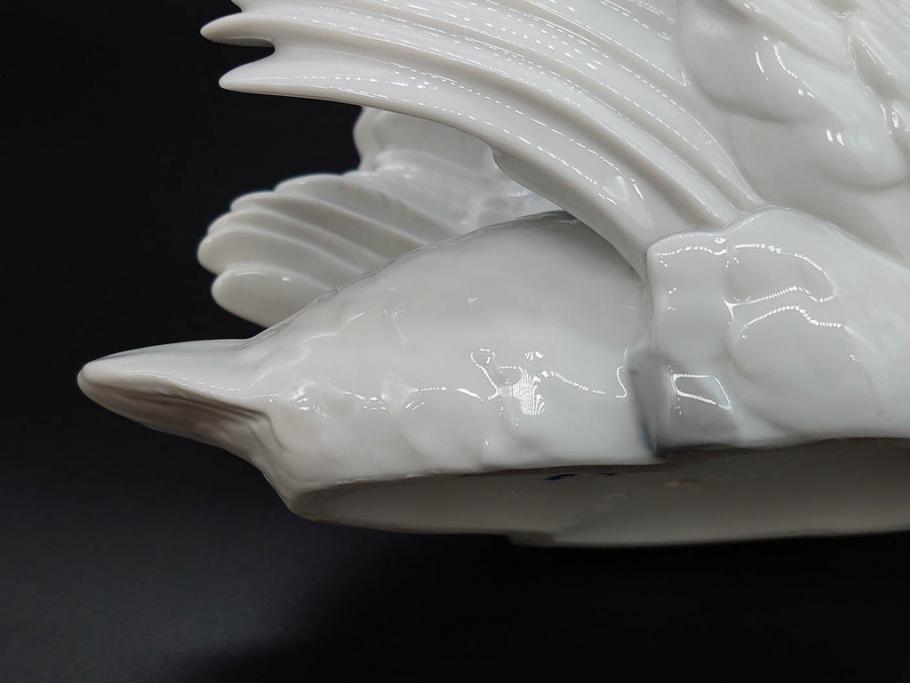 スペイン　リヤドロ　LLADRO　白鳥　フィギュリン(箱なし、陶器人形、置物、オブジェ、スワン、Swan)(R-076902)