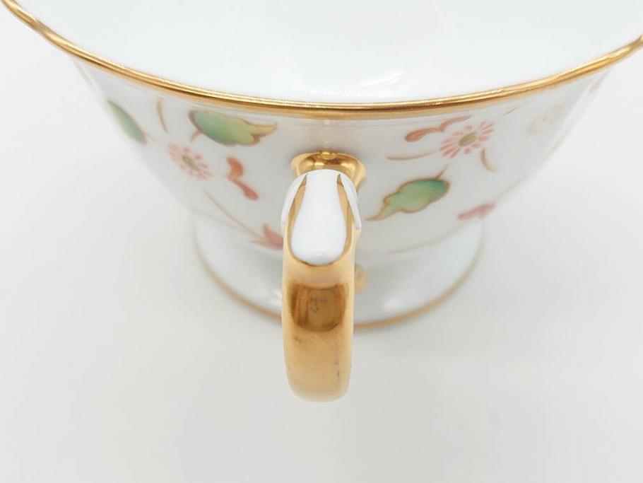 大倉陶園(OAC)　OKURA CHINA　フラワー　華やかな花のデザインが気分を上げてくれるティーカップ&ソーサー3客セット(箱付き、洋食器)(R-070260)