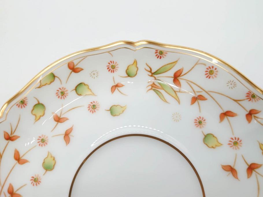 大倉陶園(OAC)　OKURA CHINA　フラワー　華やかな花のデザインが気分を上げてくれるティーカップ&ソーサー3客セット(箱付き、洋食器)(R-070260)
