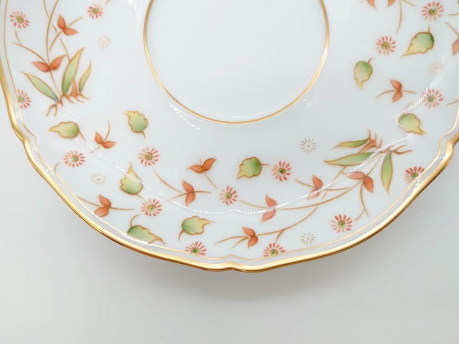 大倉陶園(OAC)　OKURA CHINA　フラワー　華やかな花のデザインが気分を上げてくれるティーカップ&ソーサー3客セット(箱付き、洋食器)(R-070260)