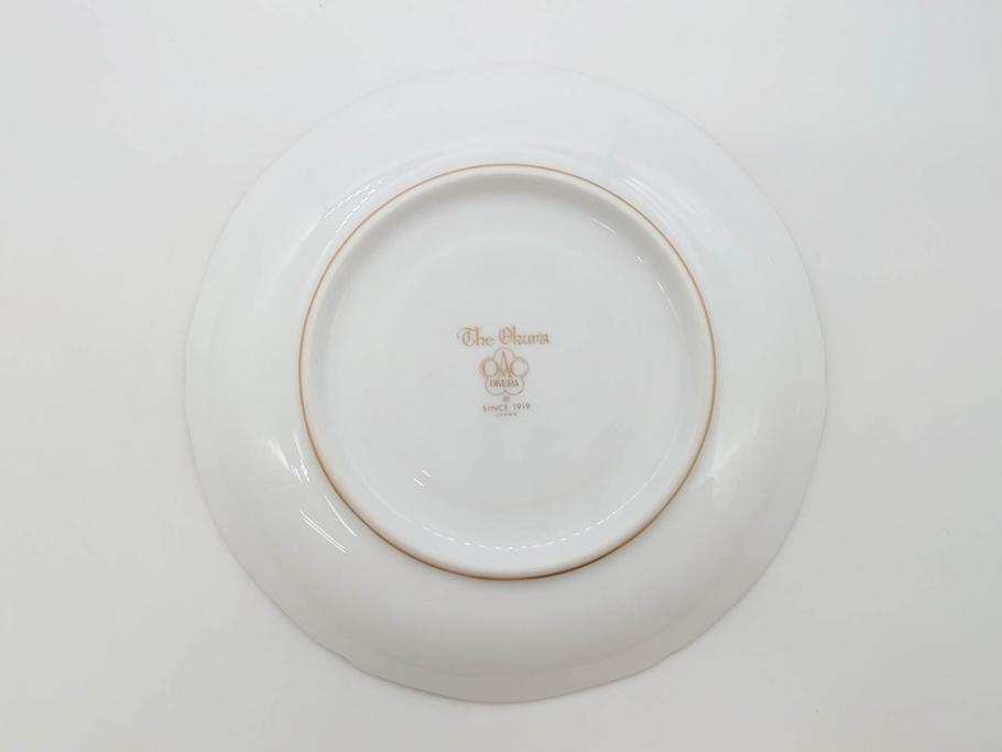 大倉陶園(OAC)　OKURA CHINA　フラワー　華やかな花のデザインが気分を上げてくれるティーカップ&ソーサー3客セット(箱付き、洋食器)(R-070260)