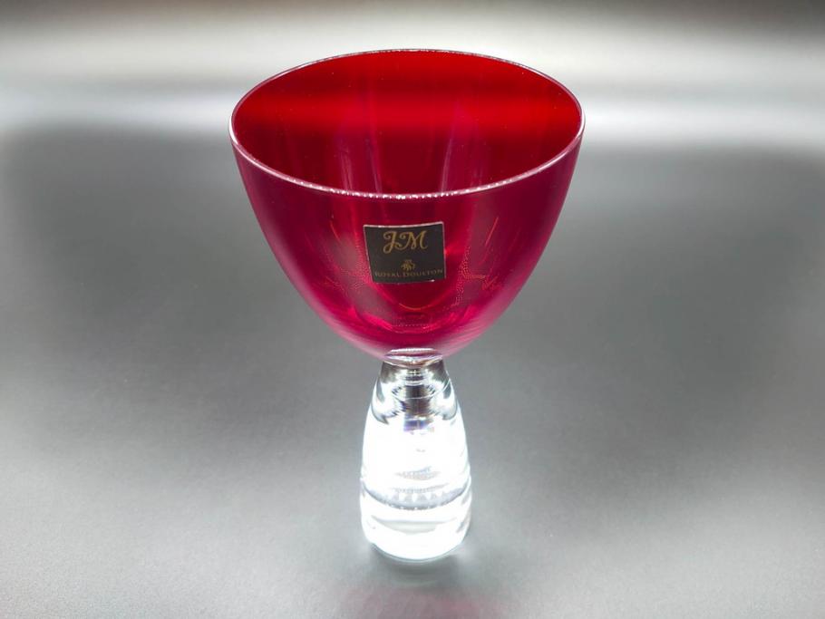 イギリス　ROYAL DOULTON(ロイヤルドルトン)　ジュリアン・マクドナルド(JM)　鮮やかな赤色が美しいイグナイトタンブラー3客セット(グラス、洋食器)(R-070262)