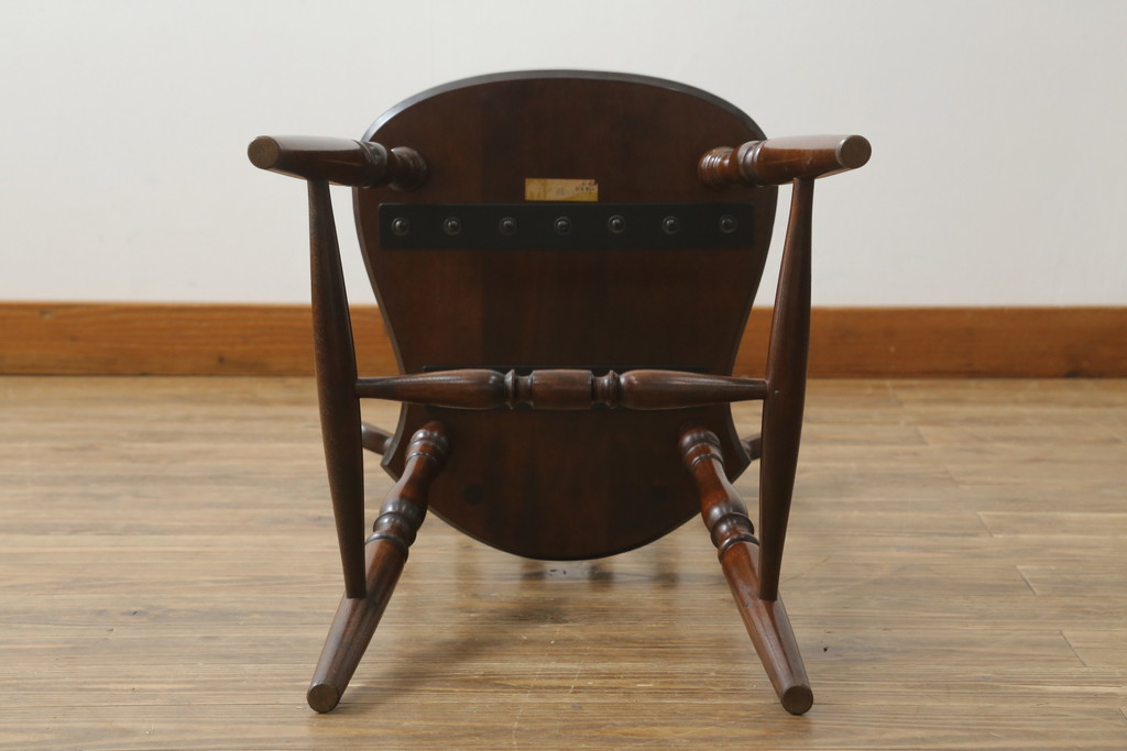 中古　松本民芸家具　上品な佇まいが魅力のSP型スピンドルチェア(板座チェア、椅子、イス、ダイニングチェア)(R-066576)