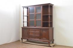 中古　美品　松本民芸家具　530型　和の雰囲気が魅力的な茶タンス(茶棚、飾り棚、戸棚、収納棚、サイドキャビネット)(定価約43万円)(R-079839)