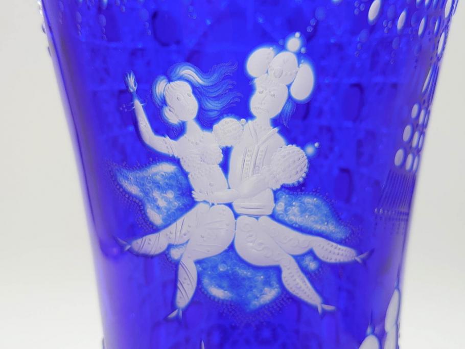 ドイツ　マイセン　Meissen　マイセンクリスタル　アラビアンナイト　美しいデザインが幻想的な空間を演出する花瓶(MEISSENER BLEIKRISTALL、カットガラス、フラワーベース、花器、花入、箱付き)(R-070268)