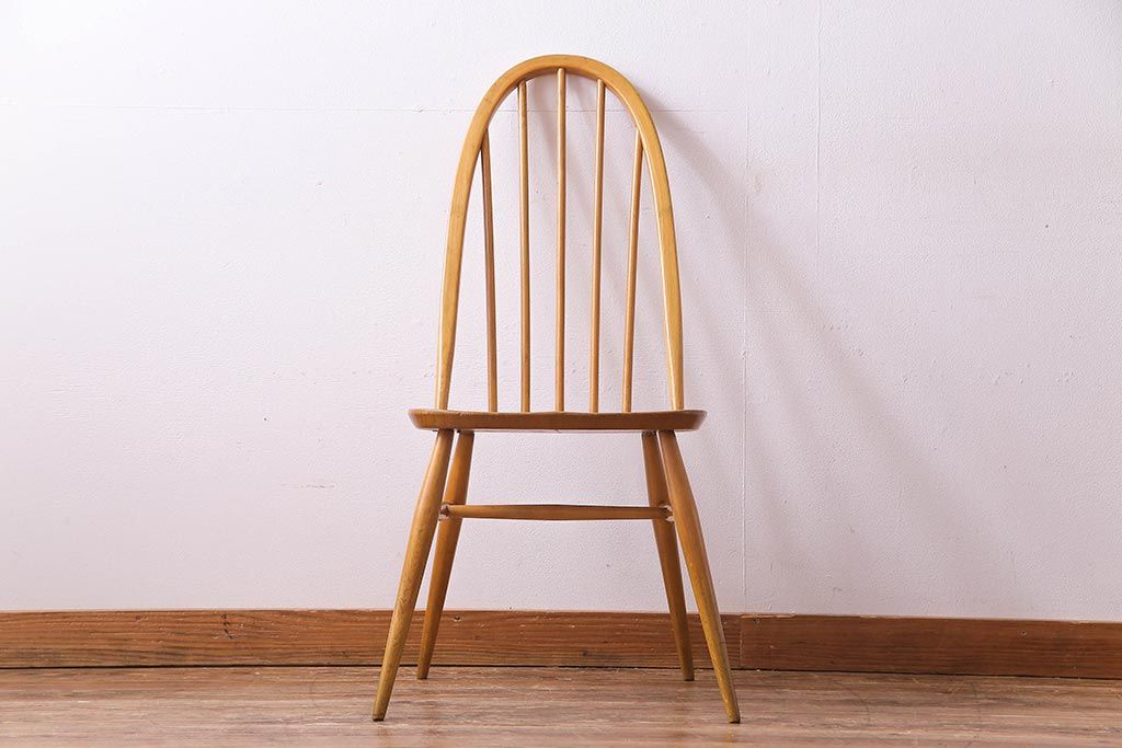 ヴィンテージ家具　イギリスビンテージ　ERCOL(アーコール)　ナチュラルテイストにおすすめなクェーカーチェア(ダイニングチェア)(1)