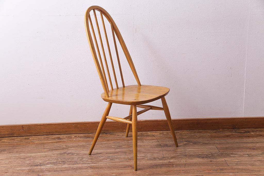 ヴィンテージ家具　イギリスビンテージ　ERCOL(アーコール)　ナチュラルテイストにおすすめなクェーカーチェア(ダイニングチェア)(1)