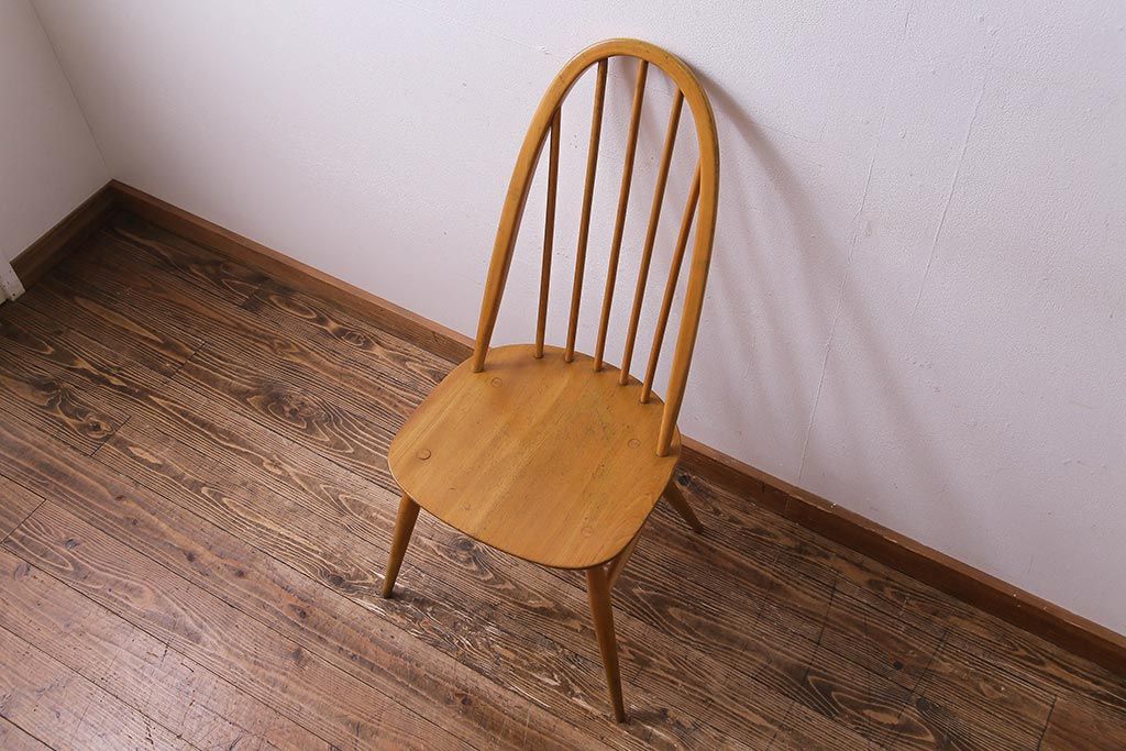 ヴィンテージ家具　イギリスビンテージ　ERCOL(アーコール)　ナチュラルテイストにおすすめなクェーカーチェア(ダイニングチェア)(1)