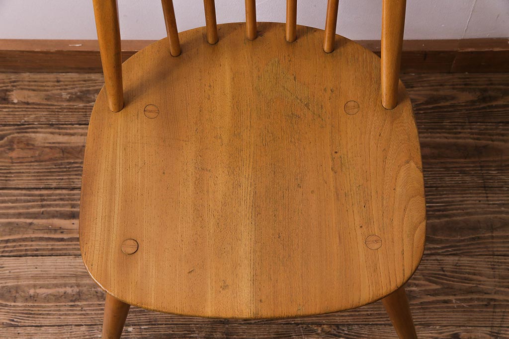 ヴィンテージ家具　イギリスビンテージ　ERCOL(アーコール)　ナチュラルテイストにおすすめなクェーカーチェア(ダイニングチェア)(1)