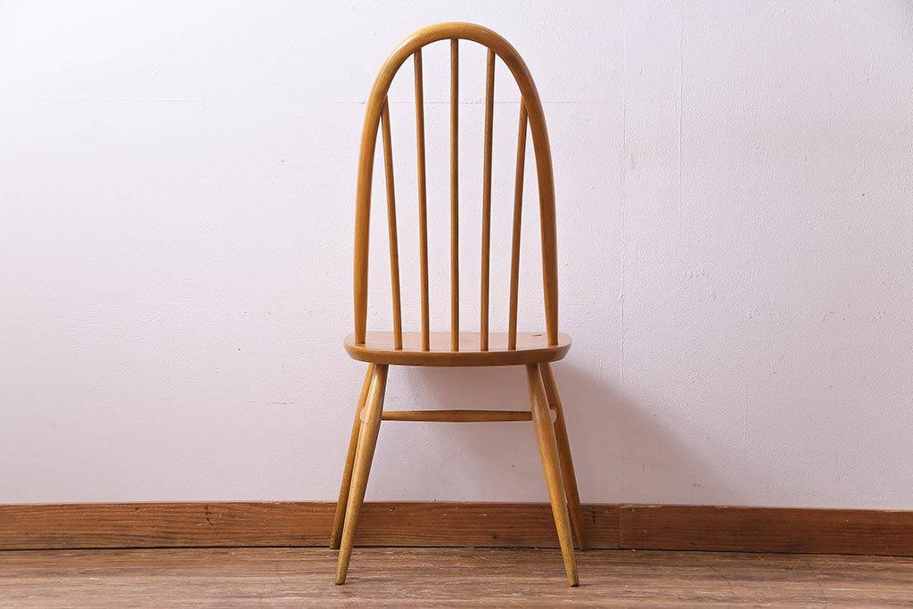 ヴィンテージ家具　イギリスビンテージ　ERCOL(アーコール)　ナチュラルテイストにおすすめなクェーカーチェア(ダイニングチェア)(1)