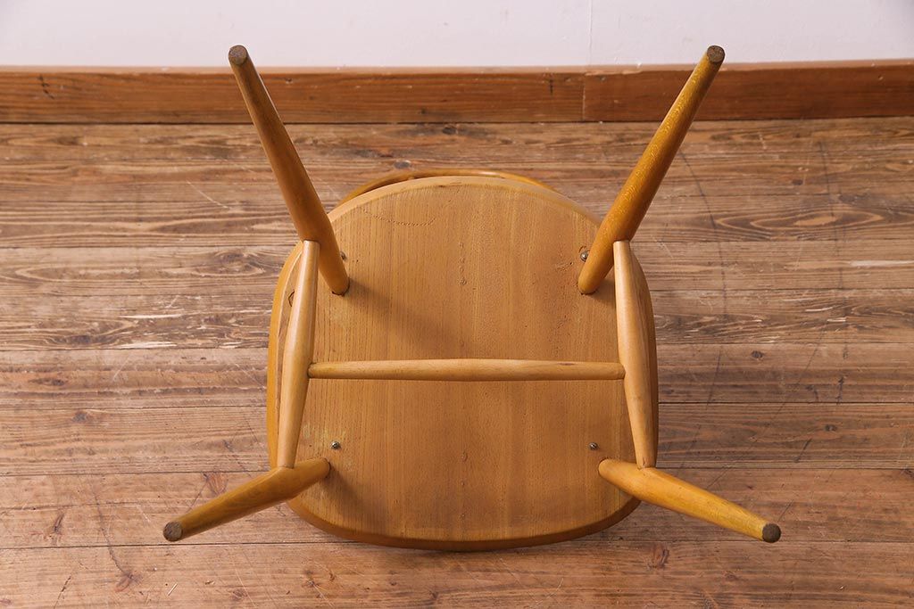 ヴィンテージ家具　イギリスビンテージ　ERCOL(アーコール)　ナチュラルテイストにおすすめなクェーカーチェア(ダイニングチェア)(1)