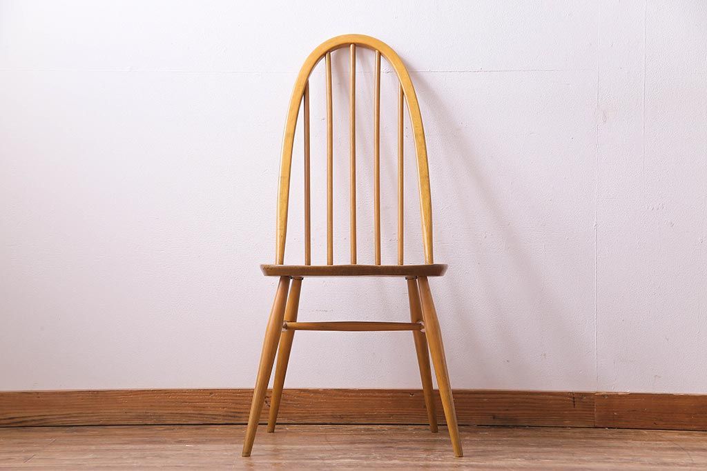 ヴィンテージ家具　イギリスビンテージ　ERCOL(アーコール)　ナチュラルテイストにおすすめなクェーカーチェア(ダイニングチェア)(2)