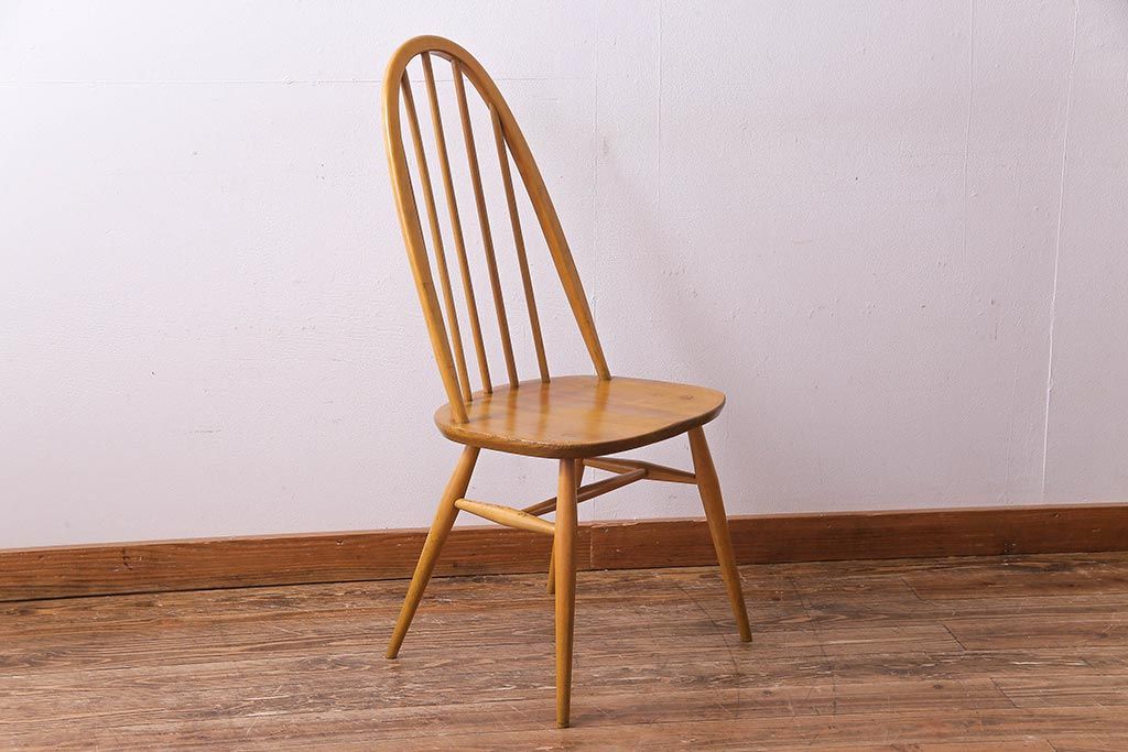 ヴィンテージ家具　イギリスビンテージ　ERCOL(アーコール)　ナチュラルテイストにおすすめなクェーカーチェア(ダイニングチェア)(2)