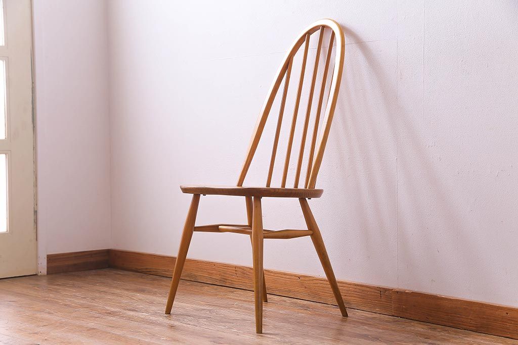 ヴィンテージ家具　イギリスビンテージ　ERCOL(アーコール)　ナチュラルテイストにおすすめなクェーカーチェア(ダイニングチェア)(2)