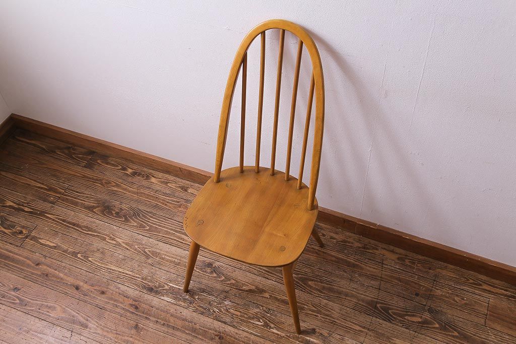 ヴィンテージ家具　イギリスビンテージ　ERCOL(アーコール)　ナチュラルテイストにおすすめなクェーカーチェア(ダイニングチェア)(2)