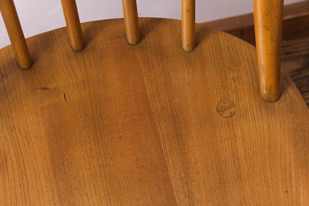 ヴィンテージ家具　イギリスビンテージ　ERCOL(アーコール)　ナチュラルテイストにおすすめなクェーカーチェア(ダイニングチェア)(2)