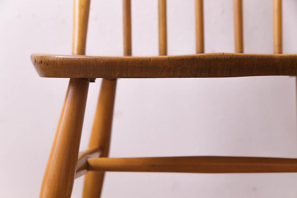 ヴィンテージ家具　イギリスビンテージ　ERCOL(アーコール)　ナチュラルテイストにおすすめなクェーカーチェア(ダイニングチェア)(2)