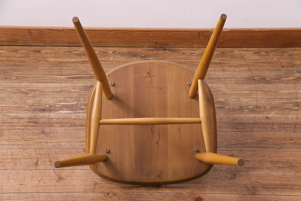 ヴィンテージ家具　イギリスビンテージ　ERCOL(アーコール)　ナチュラルテイストにおすすめなクェーカーチェア(ダイニングチェア)(2)