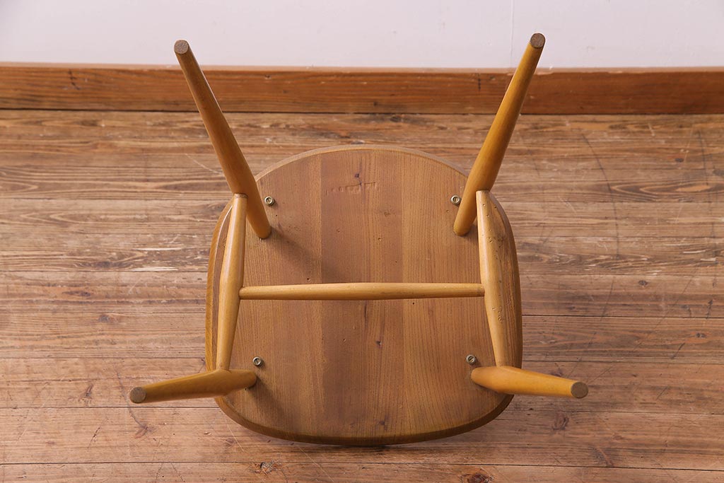 ヴィンテージ家具　イギリスビンテージ　ERCOL(アーコール)　ナチュラルテイストにおすすめなクェーカーチェア(ダイニングチェア)(2)