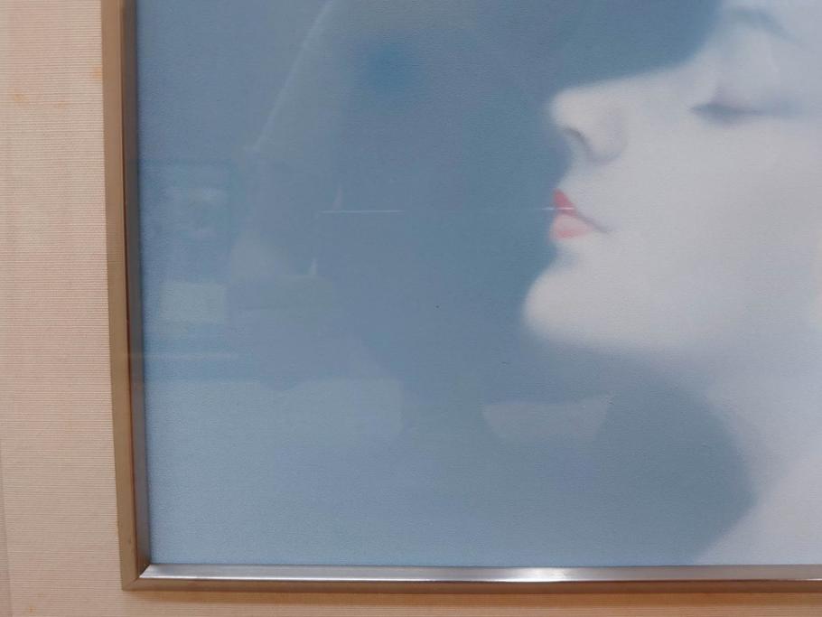 真作　若尾和呂　「大天思々息々」　油彩　F6(6号)　日本画(タリズマニックアート、絵画、人物画、女性、油絵、額装)(R-076907)